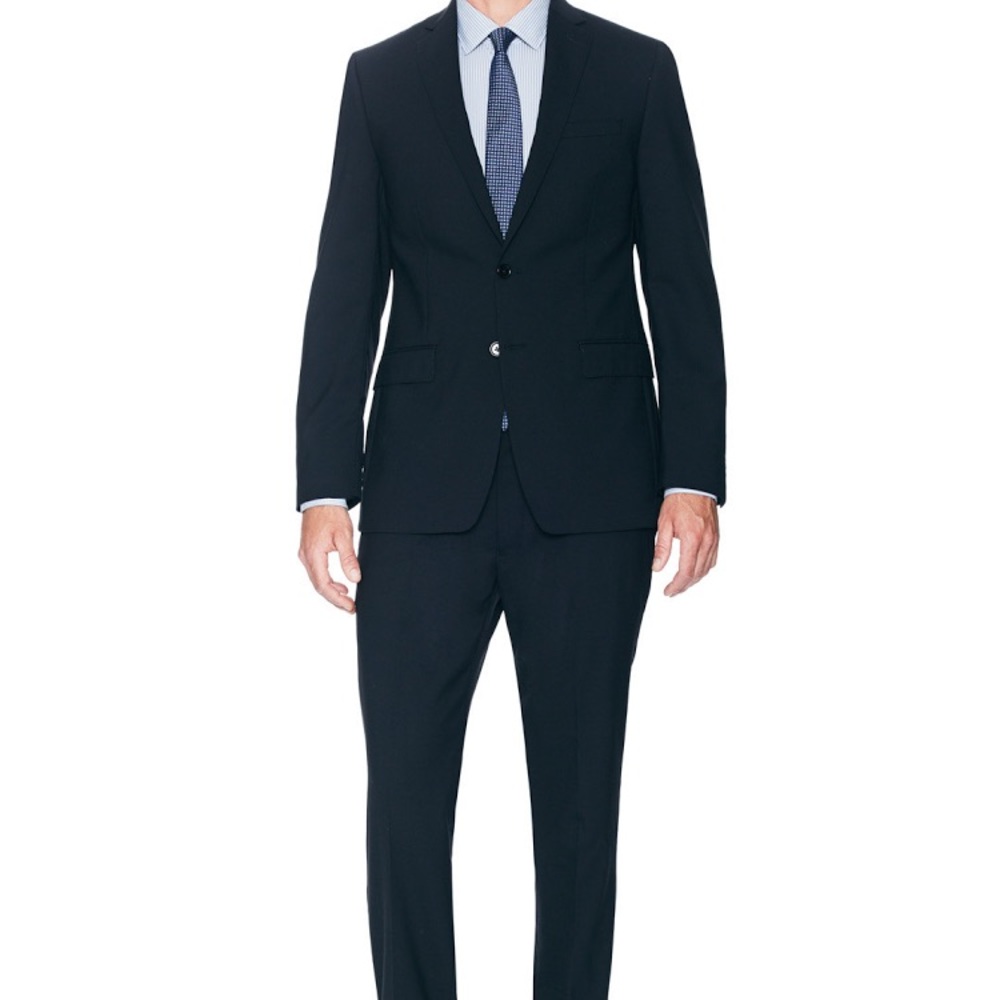 Eli Tahari Solid Wool Suit